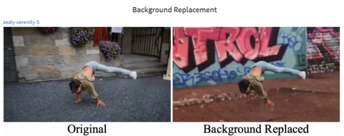 Replacing background using Omnimattes